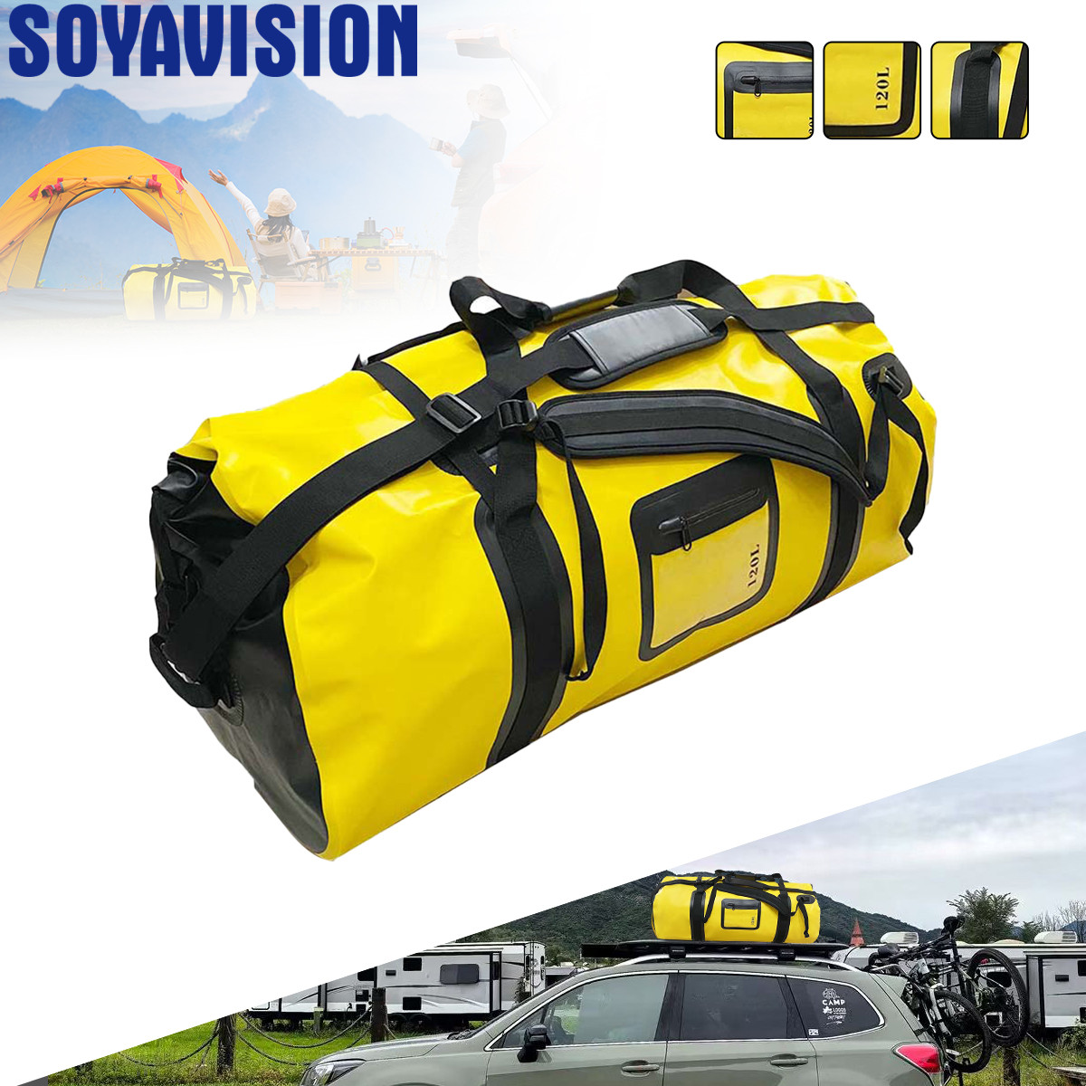 Fishing Kayak Crate - 40L/66L/120L مقاوم للماء واق من المطر