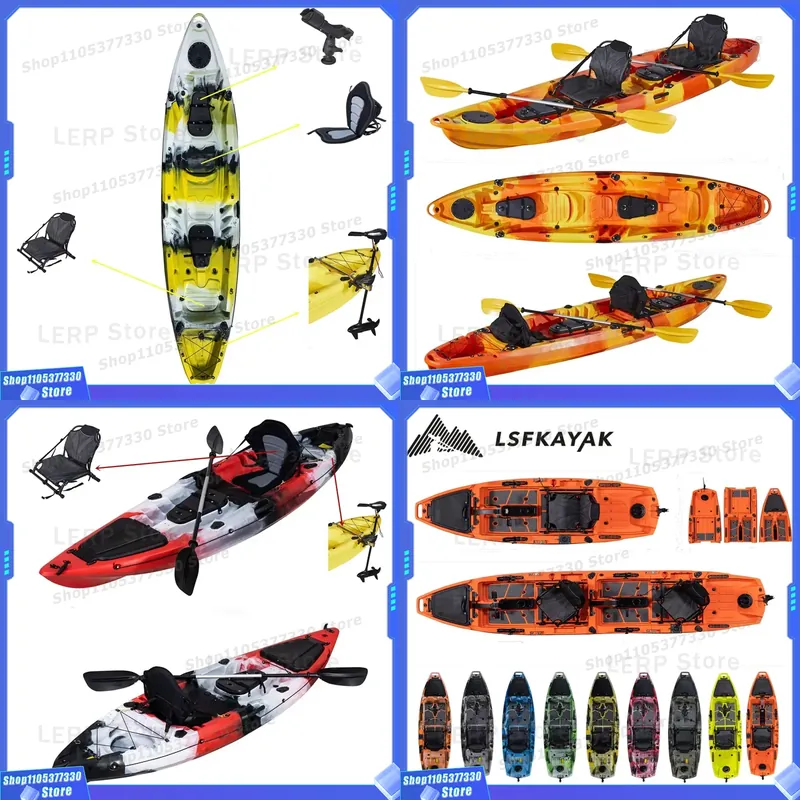 Fishing Kayak Sit In - قارب كاياك صلب من البلاستيك لشخصين