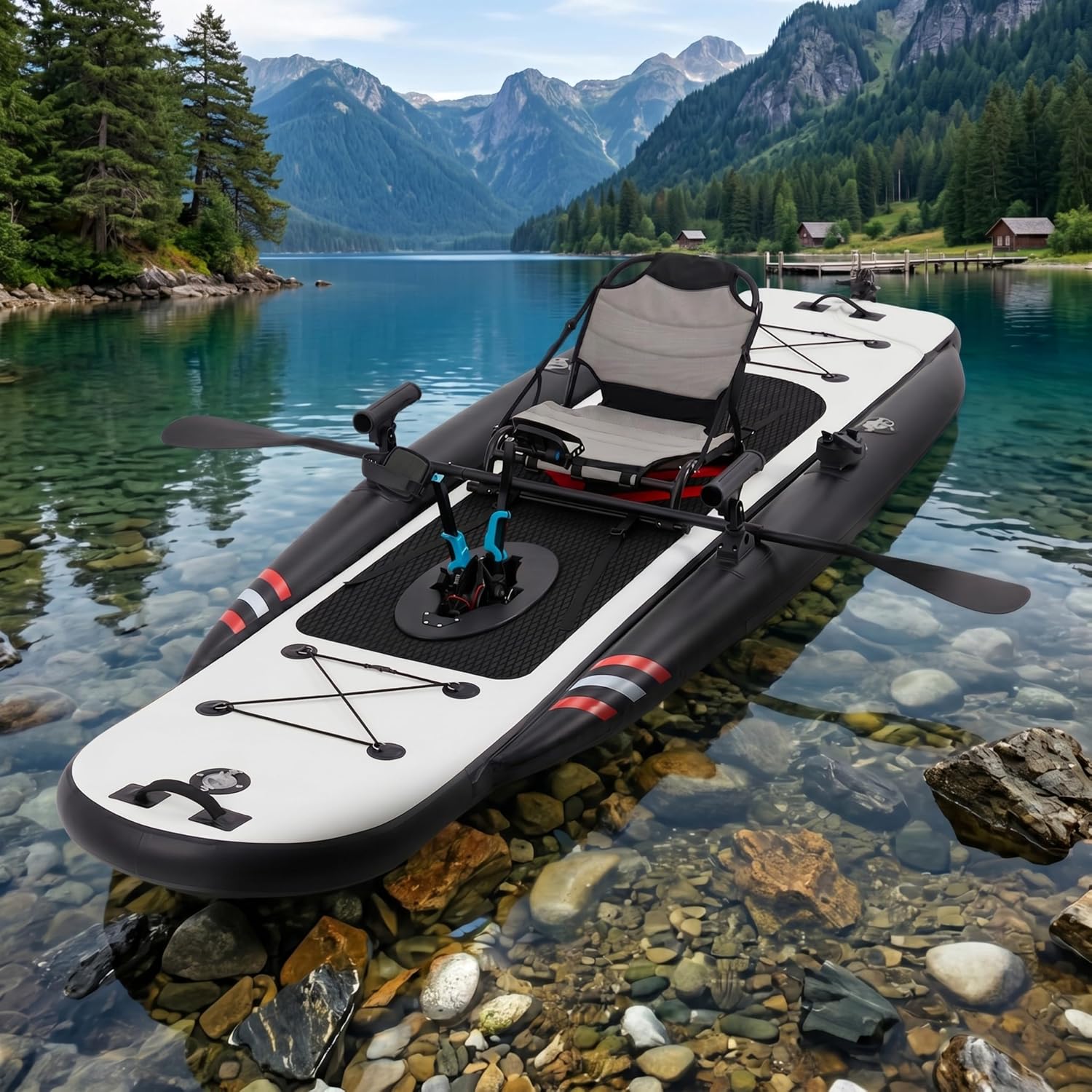 قارب صيد قابل للنفخ من البولي  - مراجعة Fishing Kayak Seat وسعره