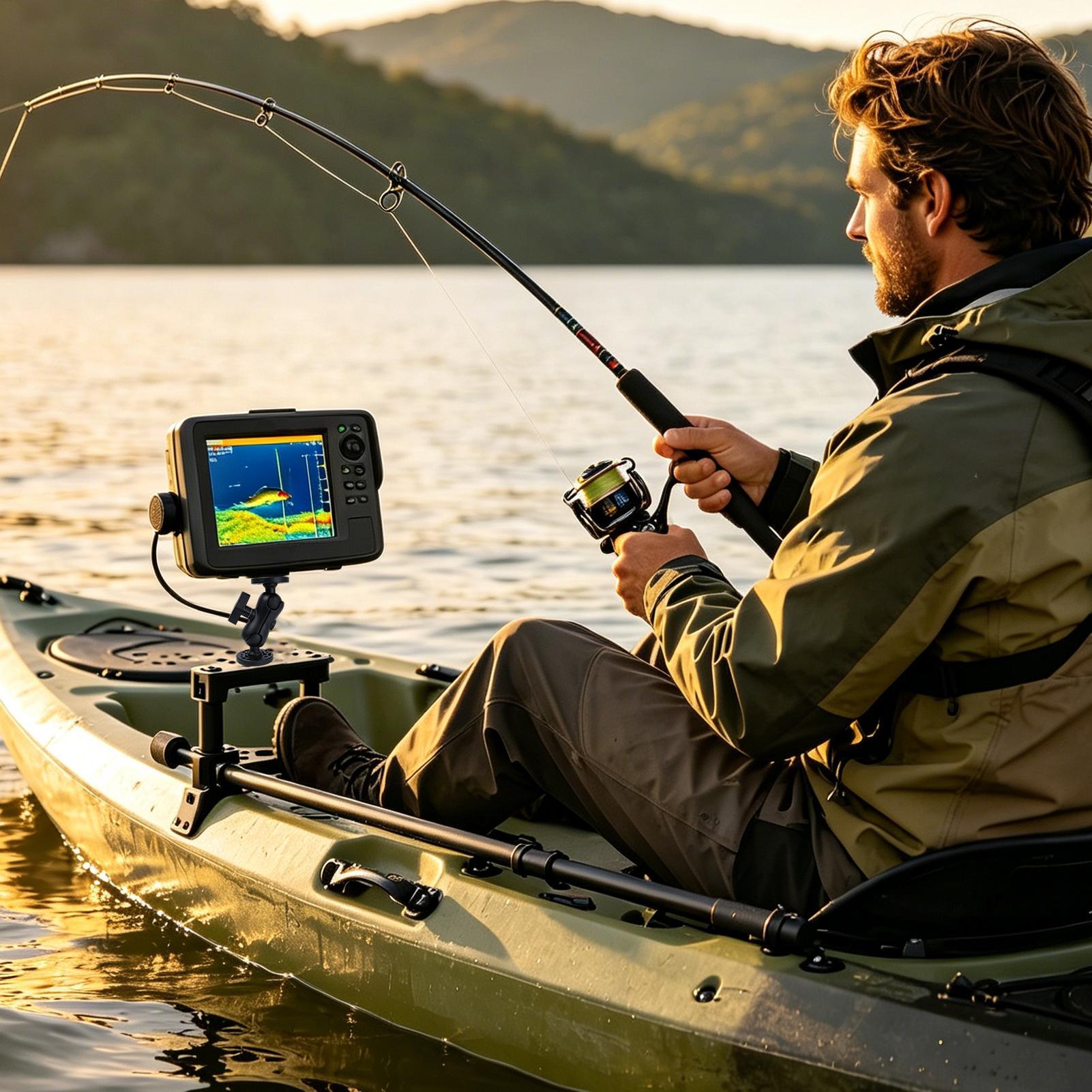 حامل جهاز تحديد مواقع الأسماك  - مراجعة Fishing Kayak Fish Finder Mount وسعره