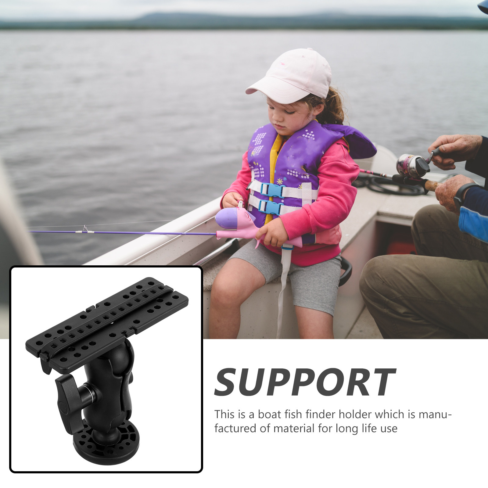 حامل قوي لجهاز تحديد مواقع الأ - مراجعة Fishing Kayak Fish Finder Mount وسعره