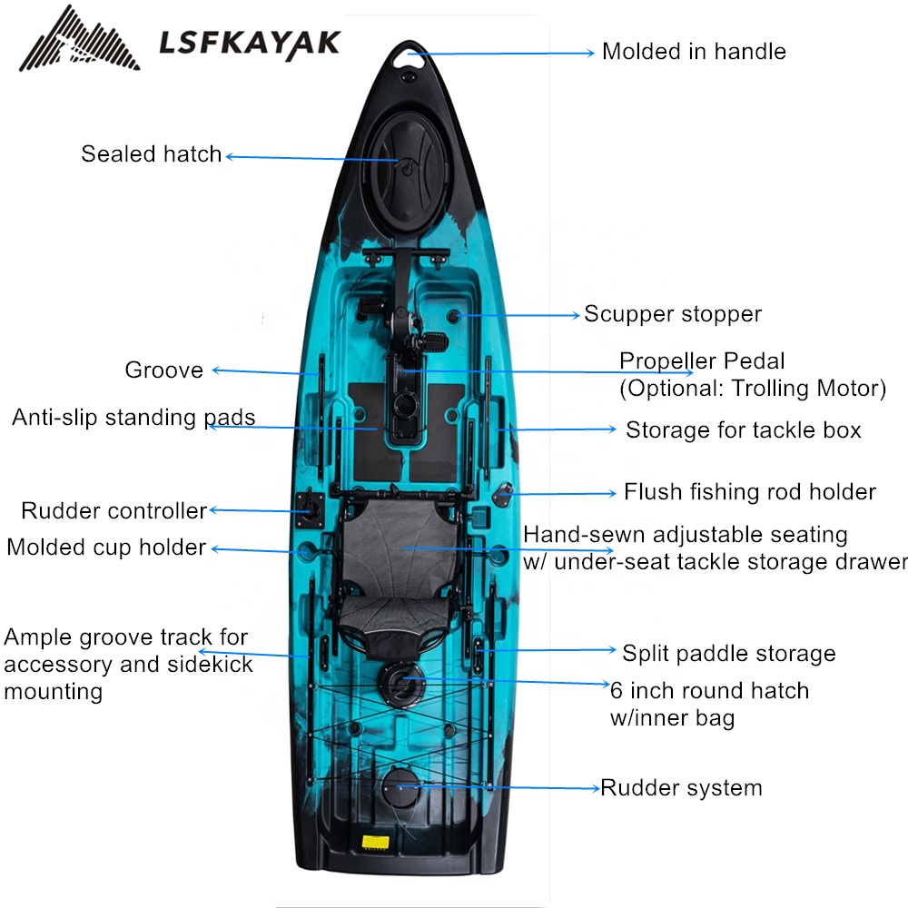 أفضل قارب صيد 2024 جديد تجربة  - مراجعة Fishing Kayak Pedal Drive وسعره