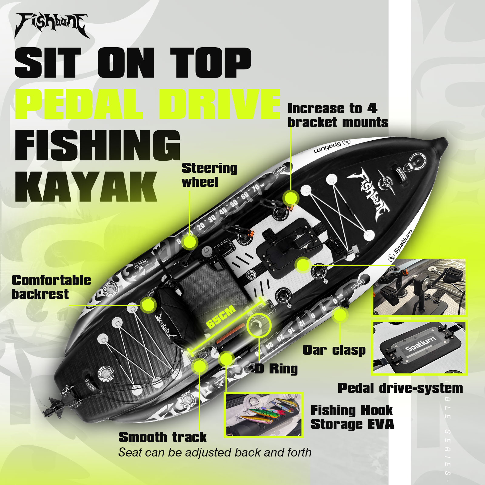 قارب كاياك للصيد من سباتيوم بن - مراجعة Fishing Kayak Sit On Top وسعره
