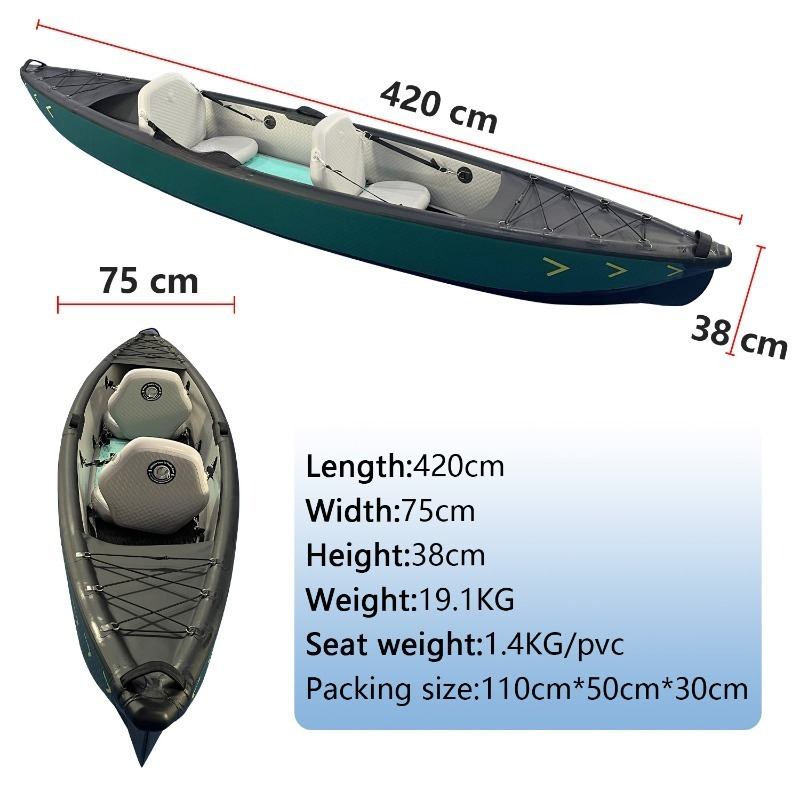 تصميم جديد لقارب كاياك قابل لل - مراجعة Fishing Kayak Inflatable وسعره