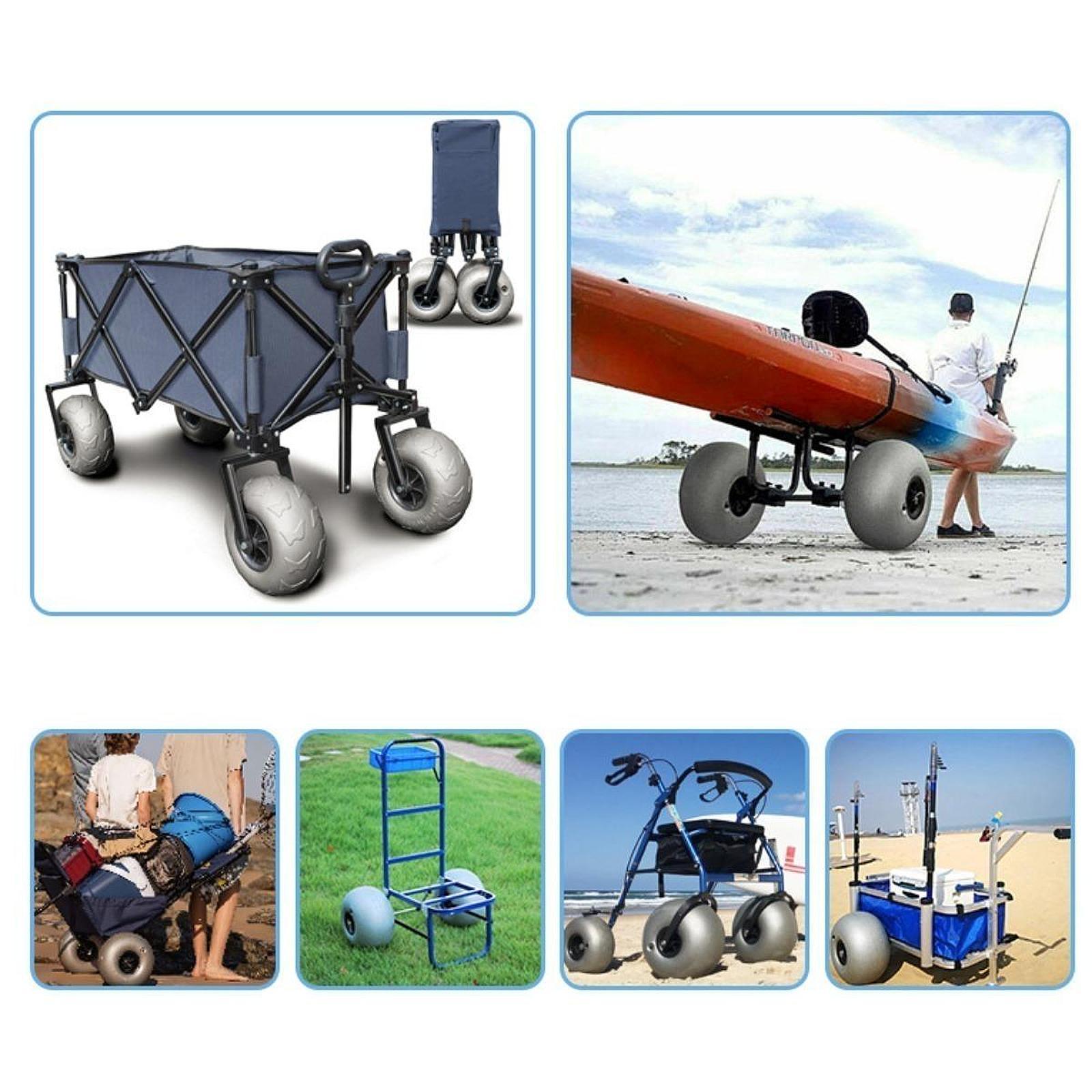 عجلات بالونية بديلة مقاس 16 بو - مراجعة Fishing Kayak Cart وسعره
