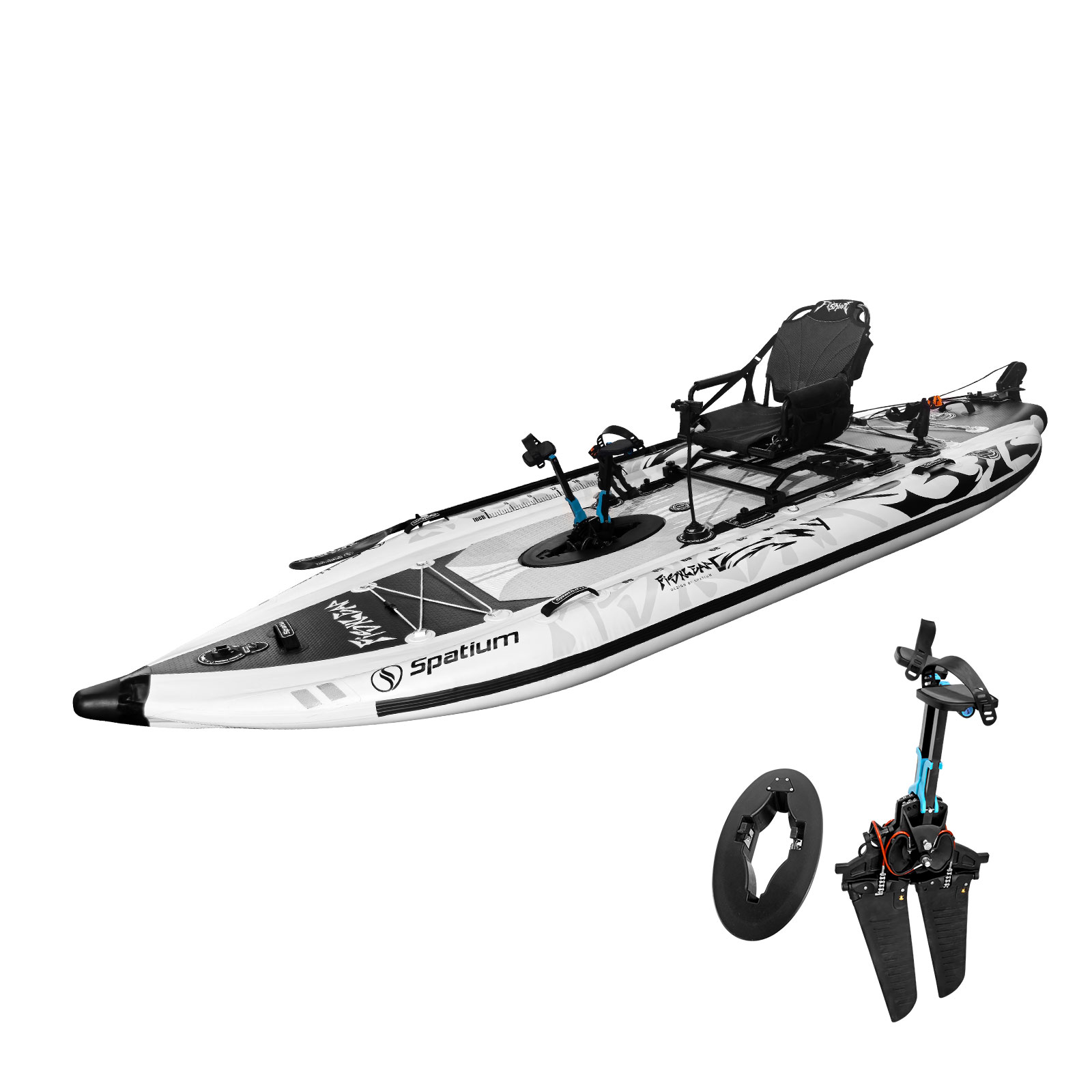 قارب كاياك قابل للنفخ من سباتي - مراجعة Fishing Kayak Pedal Drive وسعره