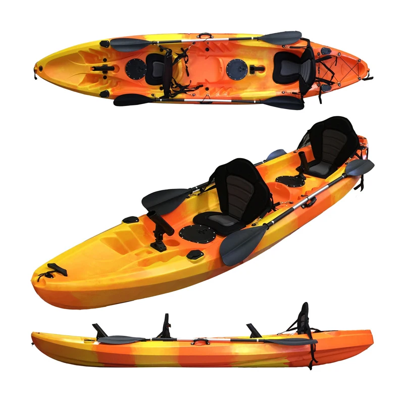 كاياك عائلي مزدوج مصنوع بتقنية - مراجعة Fishing Kayak Sit On Top وسعره